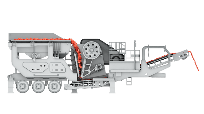 花崗巖移動破碎站結構圖 花崗巖移動破碎站結構圖