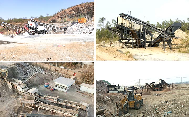 移動礦山破碎設備作業(yè)現場 移動礦山破碎設備作業(yè)現場