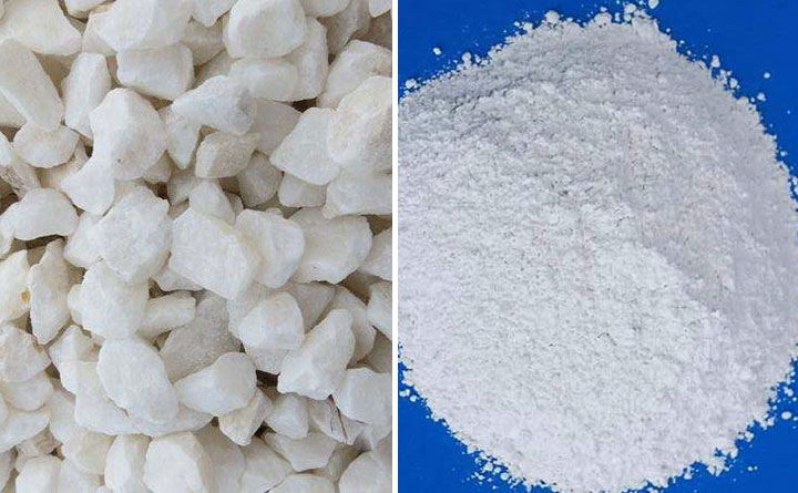 白云石磨粉前后 白云石磨粉前后