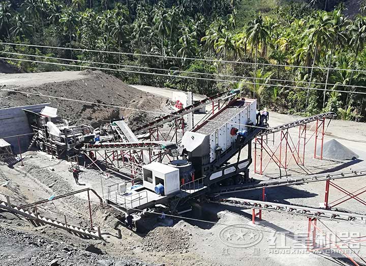移動(dòng)制砂現(xiàn)場(chǎng)