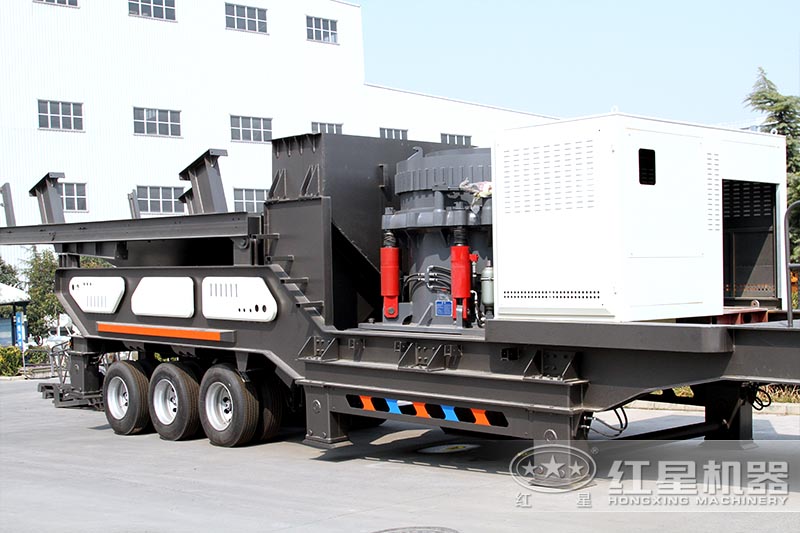 移動圓錐式打石子機(jī)器實拍圖